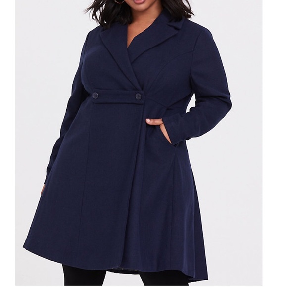 torrid outlander blue coat